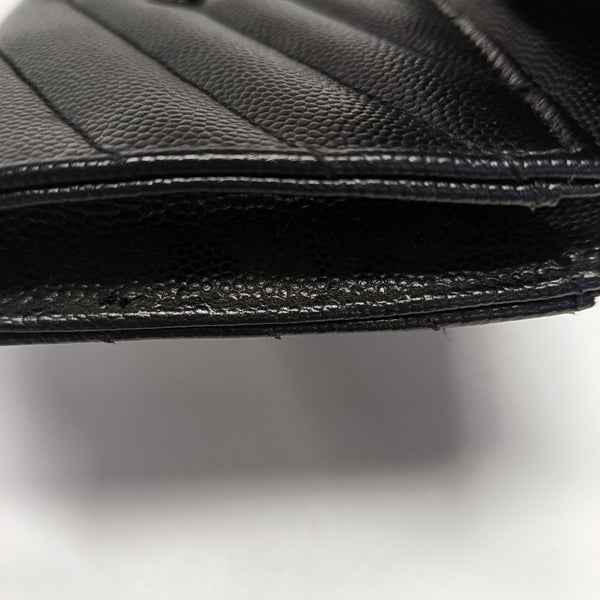 MATELASSE Calfskin Black Card Holder