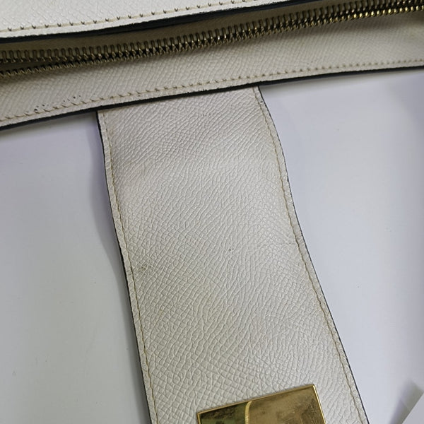 Calfskin Shoulder Bag White
