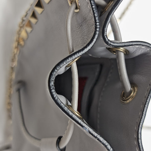 Calfskin Shoulder Bag Gray