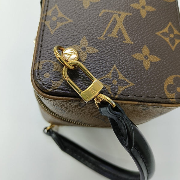 Monogram Coated Canvas Shoulder Bag Brown
