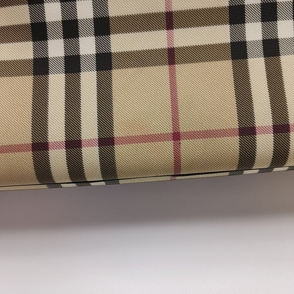 Coated Canvas Top Handle Bag Beige