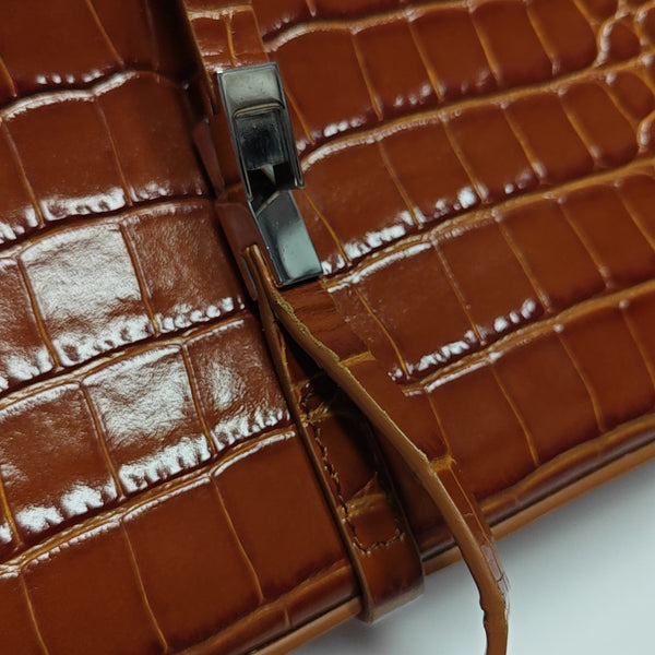Calfskin Shoulder Bag Brown
