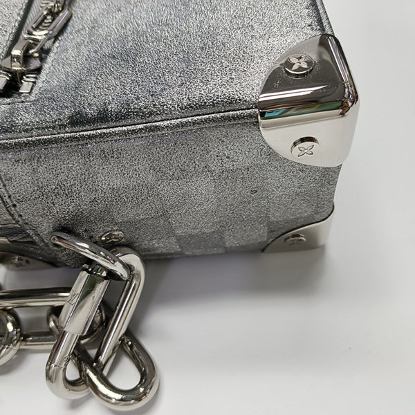 SOFT TRUNK Mini Damier Special Material Silver