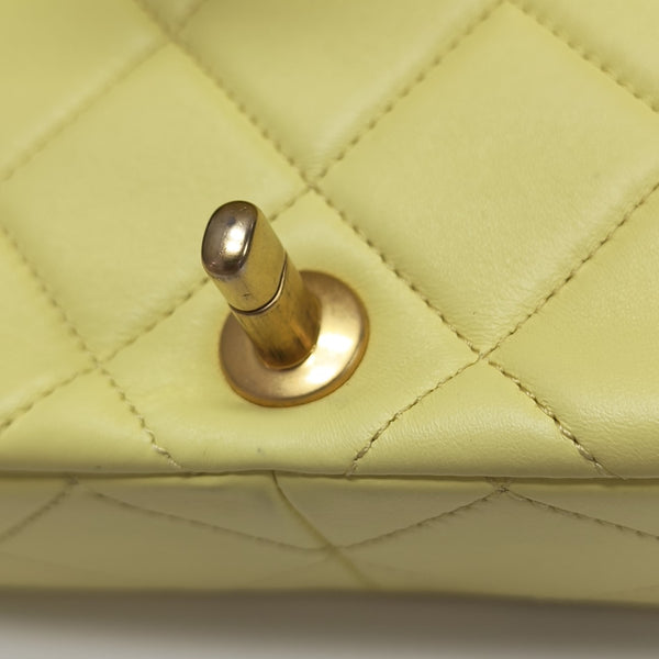 Quilted Lambskin Shoulder Bag Yellow