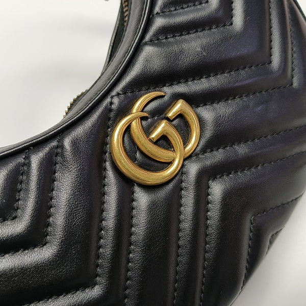 GG Marmont Mini Quilted Calfskin Black