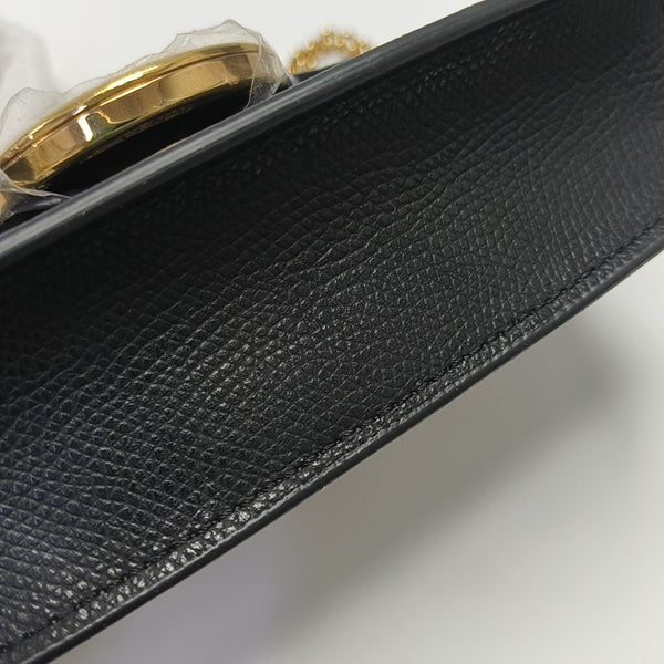 Double Micro Calfskin Black