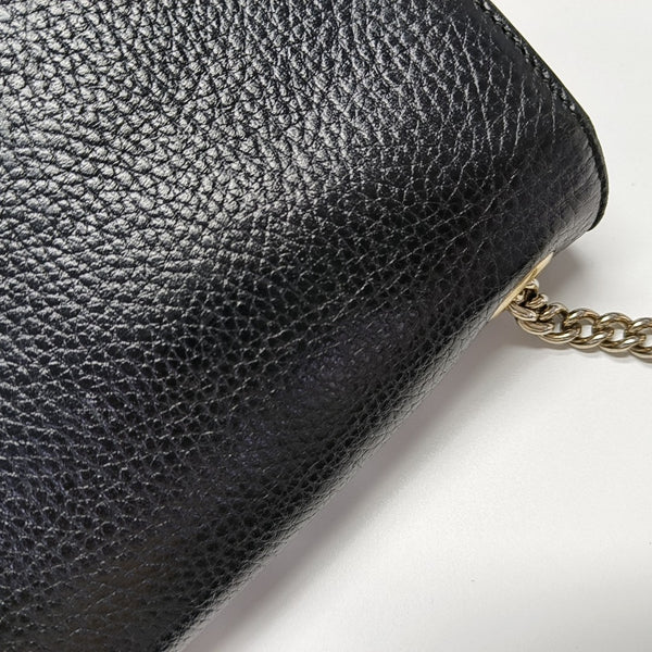 Interlocking G Small Calfskin Black