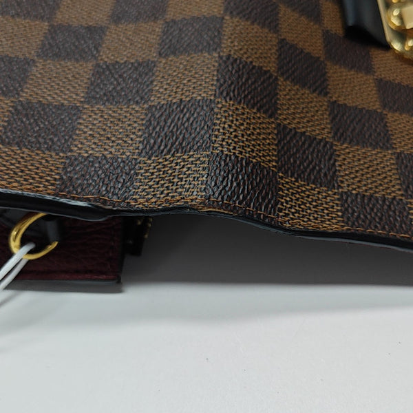 VAVIN Damier Ebene Coated Canvas Brown