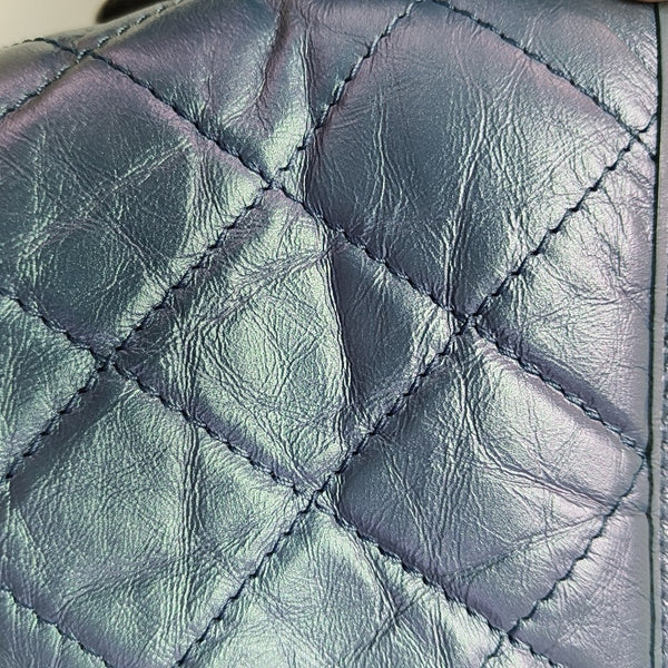 GABRIELLE Small Quilted Calfskin Metallic