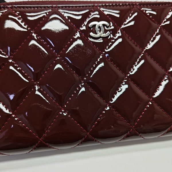Quilted Calfskin Wallet Red
