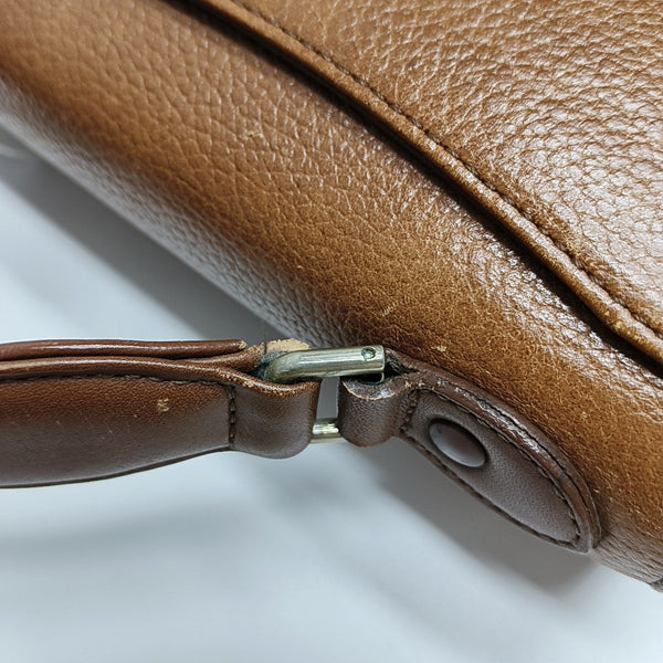 Calfskin Top Handle Bag Brown