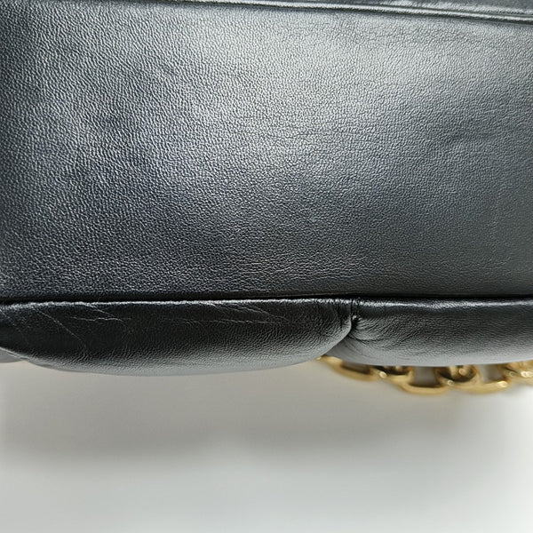 Quilted Lambskin Shoulder Bag Black