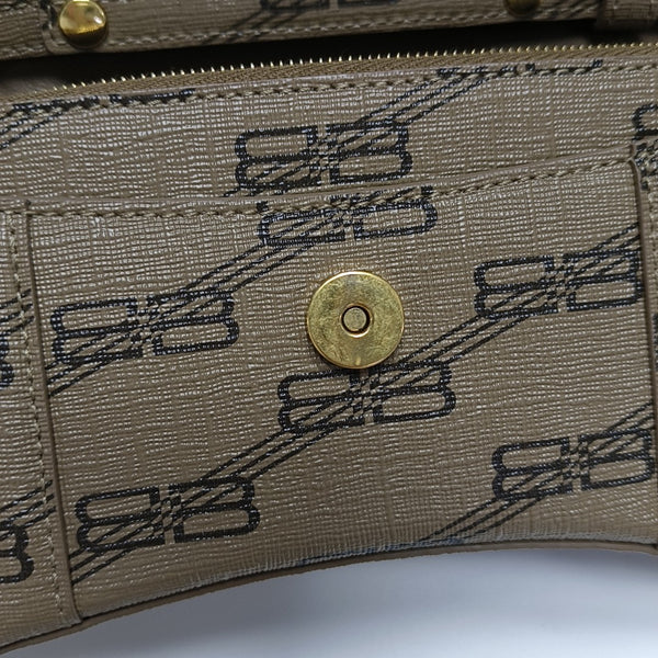 Hourglass Small Coated Canvas Brown