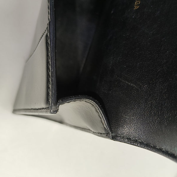 Hourglass Wallet On Chain Mini Calfskin Black