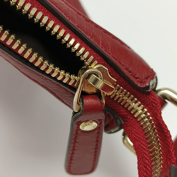 Monogram Calfskin Top Handle Bag Red