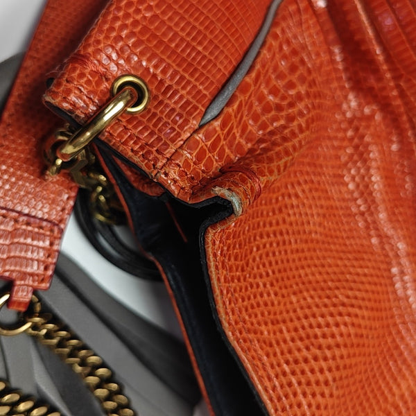 Calfskin Shoulder Bag Orange