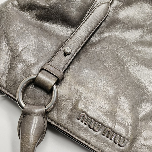 Shoulder Strap Calfskin Gray