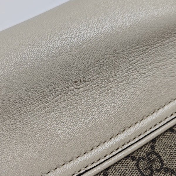Padlock Small Monogram Coated Canvas Beige
