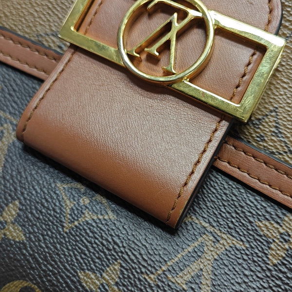 DAUPHINE Mini Monogram Coated Canvas Brown