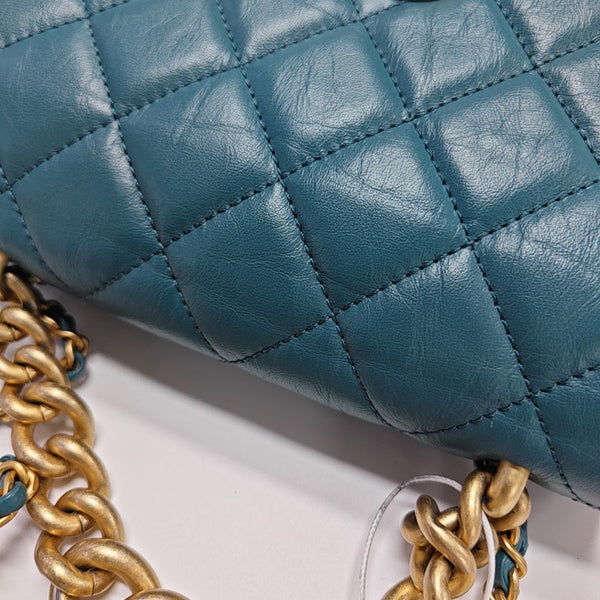 Quilted Calfskin Blue