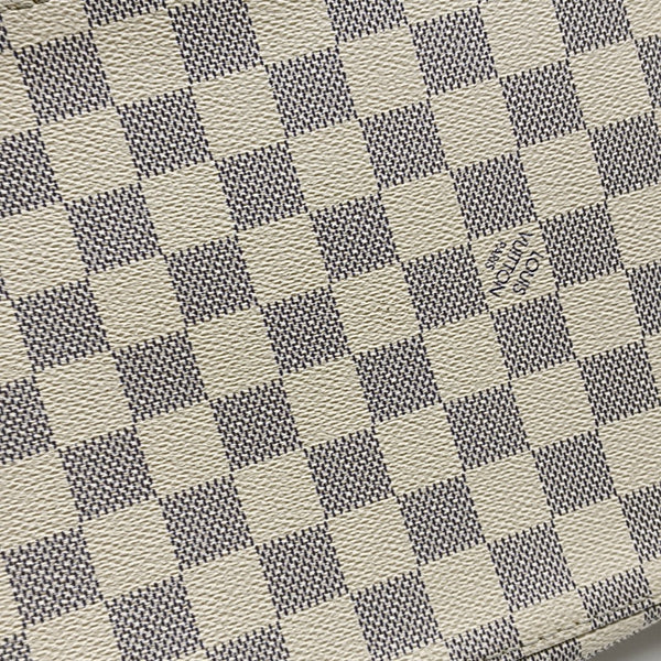 HAMPSTEAD MM Damier Azur Coated Canvas White
