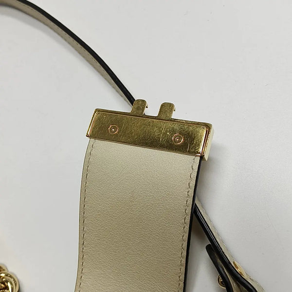 Padlock Small Monogram Coated Canvas Beige