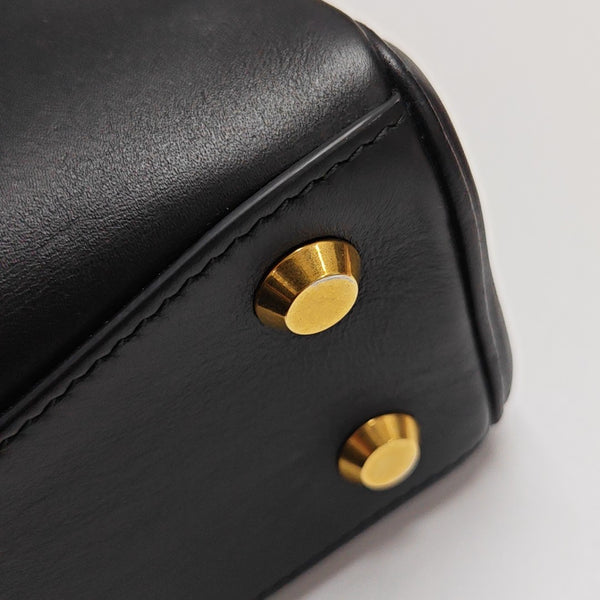 Calfskin Shoulder Bag Mini Black