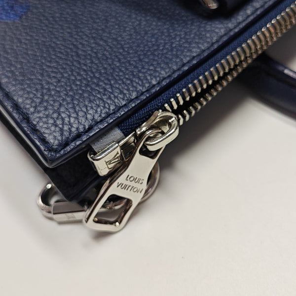 SAC PLAT Calfskin Blue