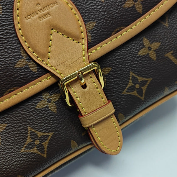 DIANE Monogram Coated Canvas Brown