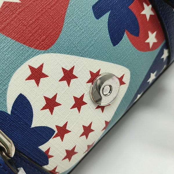 Coated Canvas Top Handle Bag Multicolor