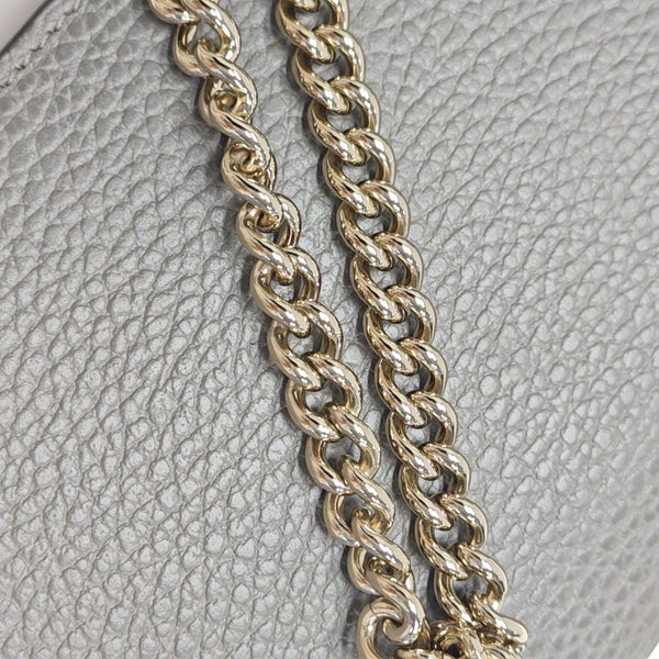 Interlocking G Small Calfskin Gray