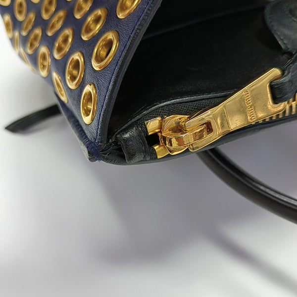 Zipper Wallet Quilted Lambskin Black