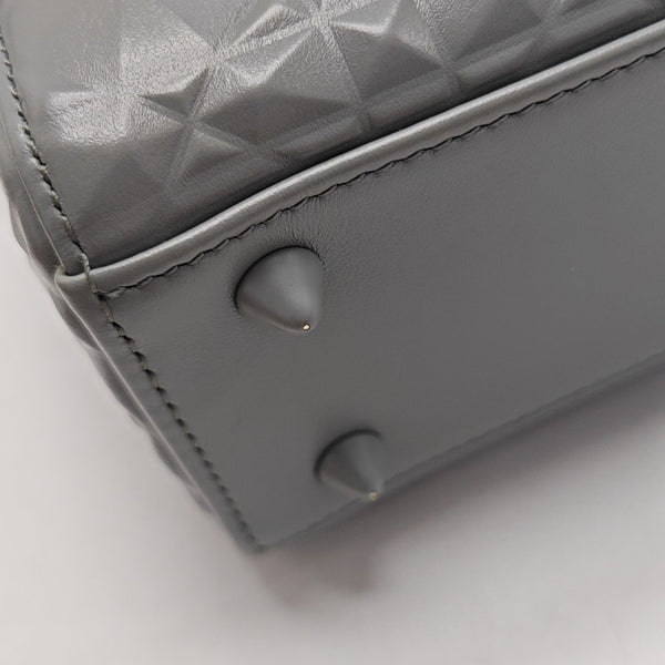 Lady Dior Small Cannage Calfskin Gray
