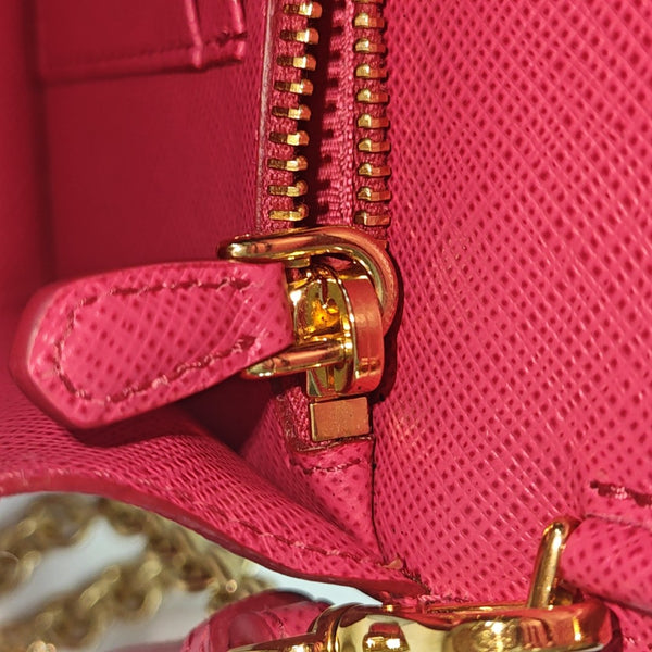 Saffiano Calfskin Shoulder Bag Red