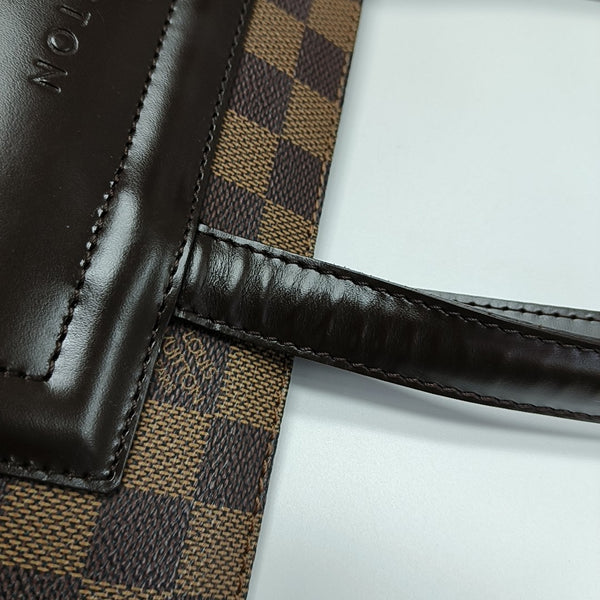 PARIOLI PM Damier Ebene Coated Canvas Brown