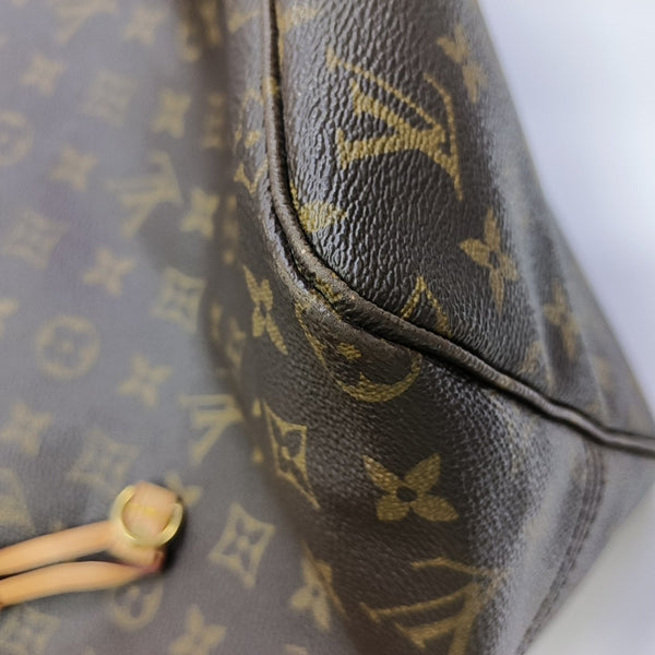 NEVERFULL GM Monogram Coated Canvas Brown
