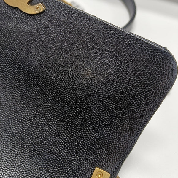 Carry Me Mini Quilted Grained Calfskin Black