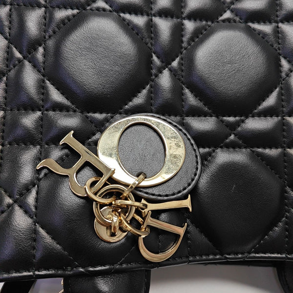 Book Tote Small Cannage Calfskin Black