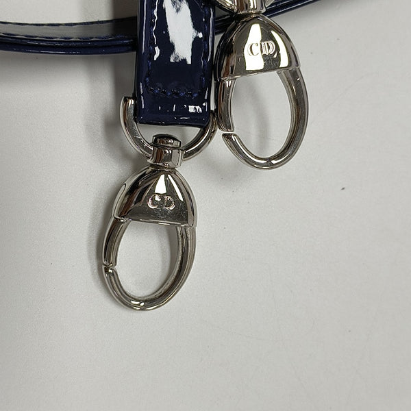 Lady Dior Large Cannage Patent Leather Blue