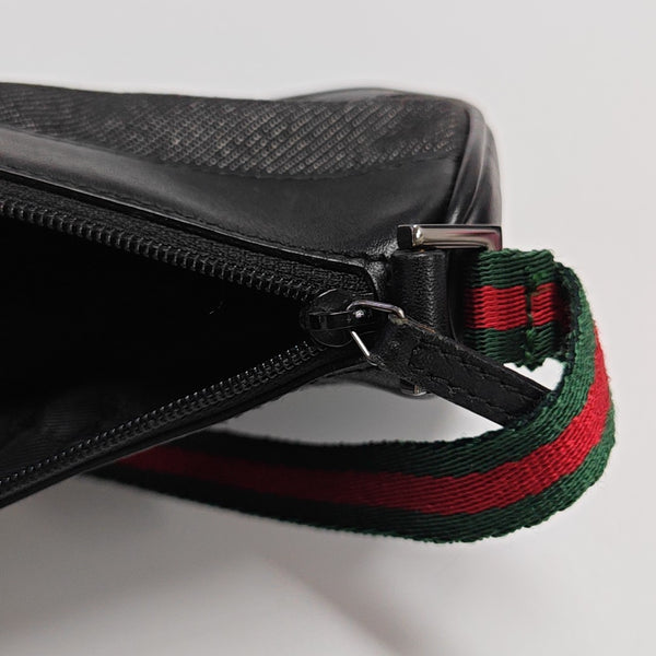 Denim Top Handle Bag Black