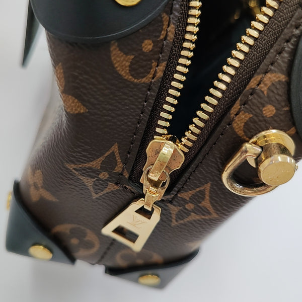 PETITE MALLE Monogram Coated Canvas Brown