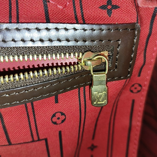 NEVERFULL GM Damier Ebene Coated Canvas Brown