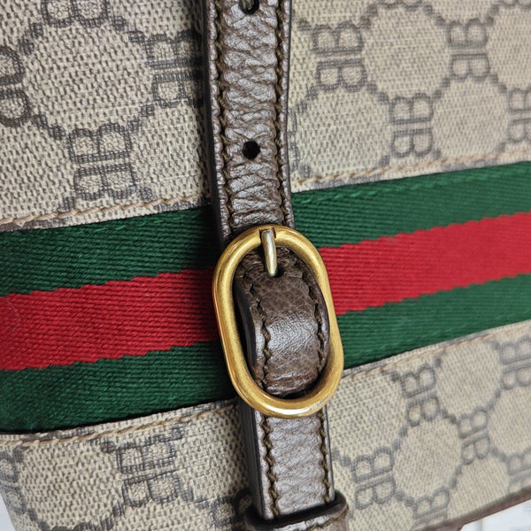 Coated Canvas Crossbody Bag Beige