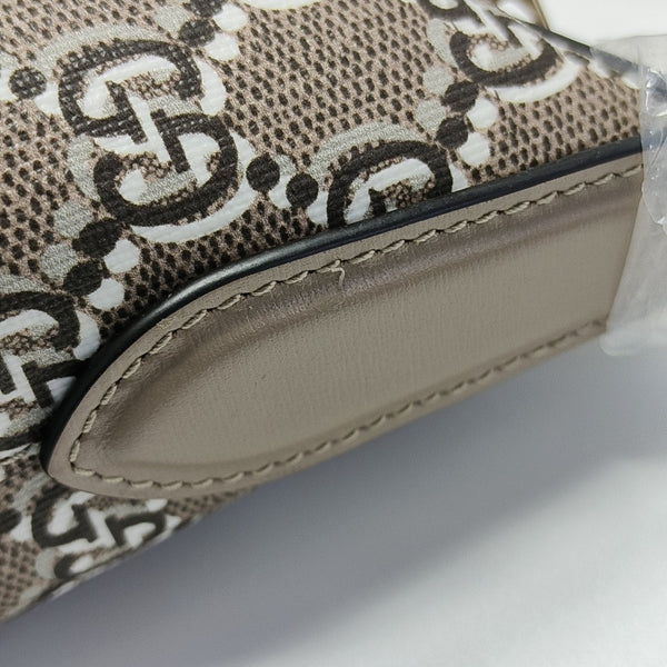 Monogram Coated Canvas Top Handle Bag Super Mini Gray