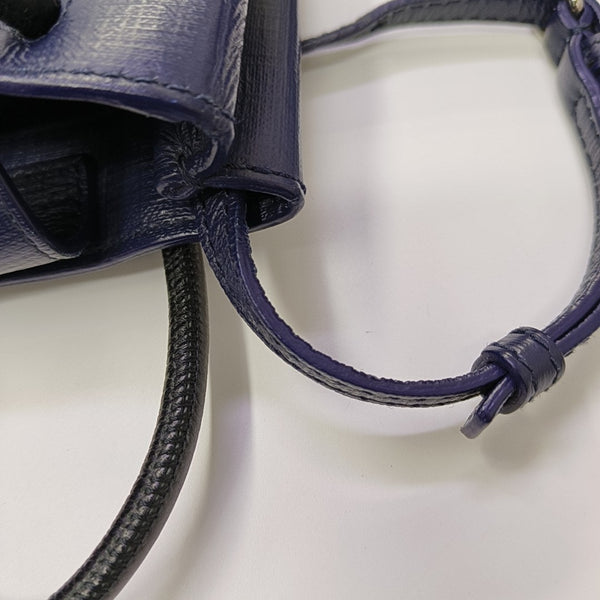 Calfskin Shoulder Bag Blue