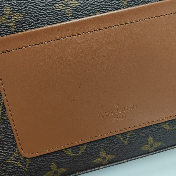 MARCEAU Monogram Coated Canvas Brown