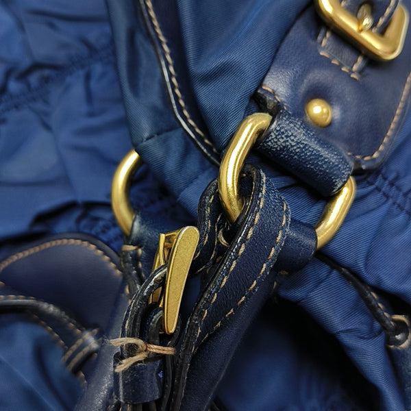 Gaufre Quilted Nylon Blue