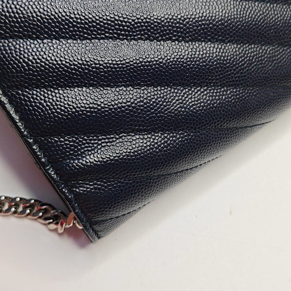MONOGRAM Chevron Calfskin Blue