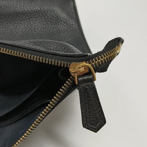 Calfskin Top Handle Bag Black