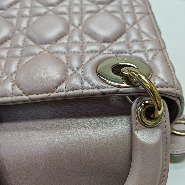 Lady Dior Mini Cannage Lambskin Pink